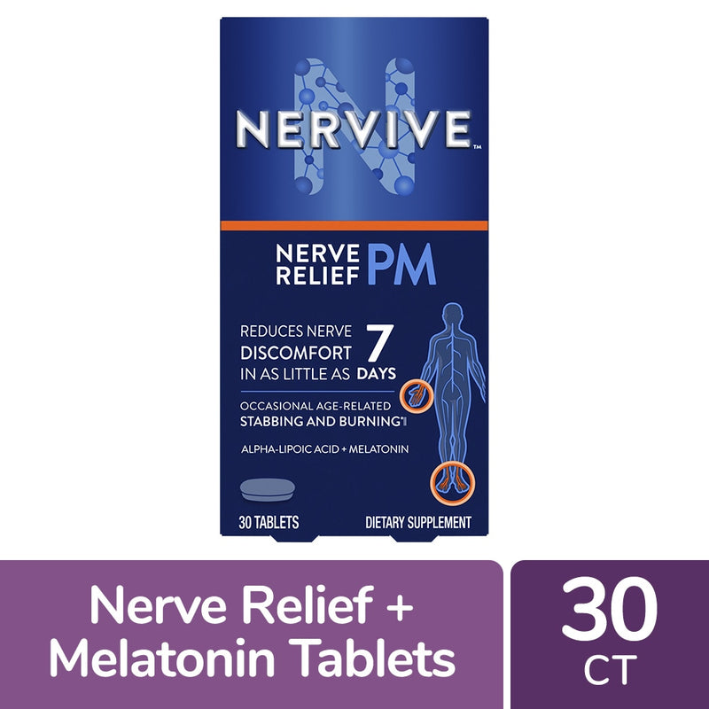 Nervive Nervive Nerve Relief PM Tablets  30ct Vitamins & Supplements White Smoke