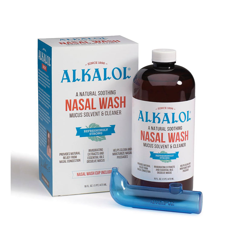 Alkalol Alkalol  Nasal Wash Cleaner Kit 16  Oz Medicine Cabinets White Smoke