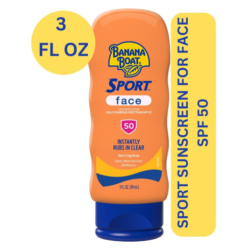 Banana Boat Banana Boat Sunscreen Lotion, Face, Broad Spectrum Spf 50 3 Fl Oz Sunscreen White Smoke
