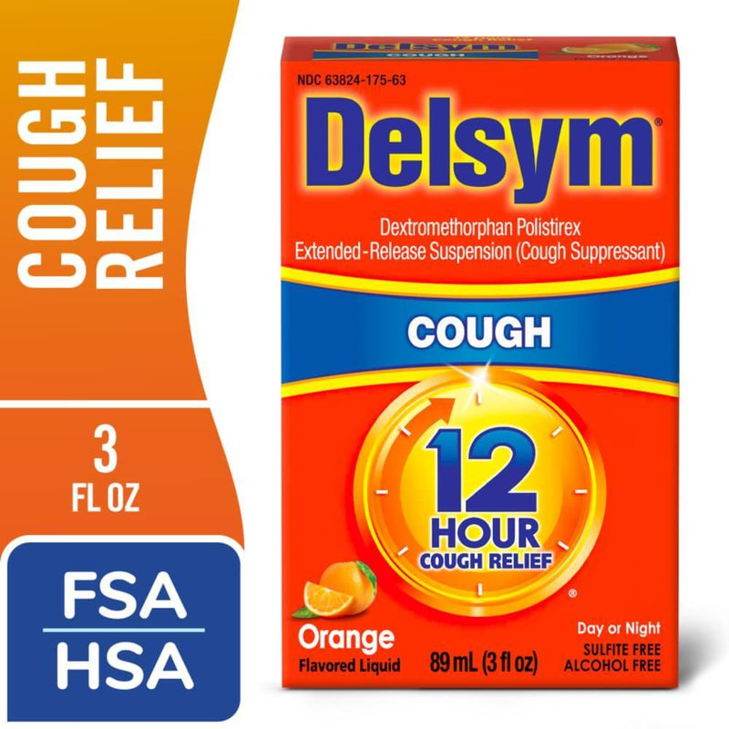 Delsym Delsym Cough Relief, 12 Hour, Liquid, Orange Flavored 89 Ml Health & Beauty White Smoke
