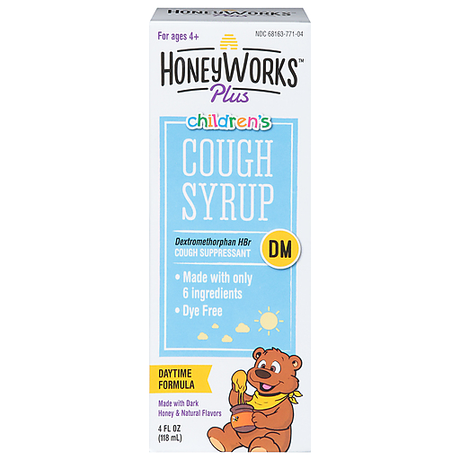 Honey Works Honey Works™ Children's Cough Syrup – Daytime Formula 4 Fl Oz Personal Care Light Blue