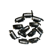 VIP Extensions Selfit Clips, 12 Piece Per Pack Hair Accessories White Smoke Dark Brown,BROWN