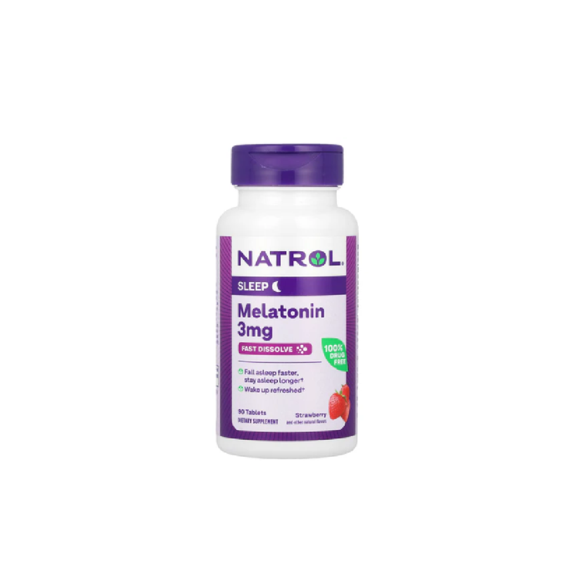 Natrol Natrol Melatonin 3mg Fast Dissolve Tablets, Sleep Aid, Cherry Flavor, 90 Count Sleeping Aids White Smoke