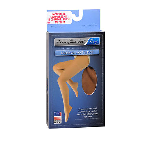 Scott Specialties Loving Comfort  Sheer Pantyhose  15-20 Closed Toe Beige Medium 1Ct Apparel & Accessories Dark Slate Blue
