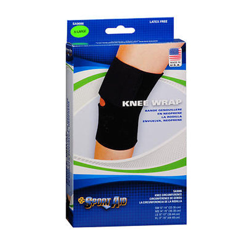 Sport Aid Sport Aid Knee Wrap Black Neoprene X-large 17 -19 Wall Jacks & Braces Black