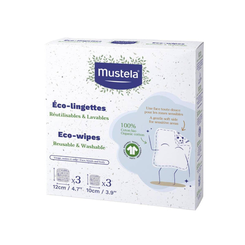 Mustela Mustela Eco Wipes Reusable And Washable Baby Wipes White Smoke