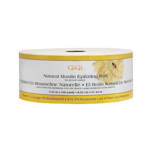 GiGi GiGi Natural Muslin Epilating Roll 3.25 In X 100 Yards Hair Removal Light Gray