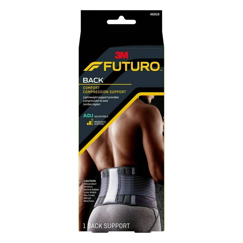 3M 3M FUTURO Comfort Compression Back Support, Adjustable Supports & Braces Black