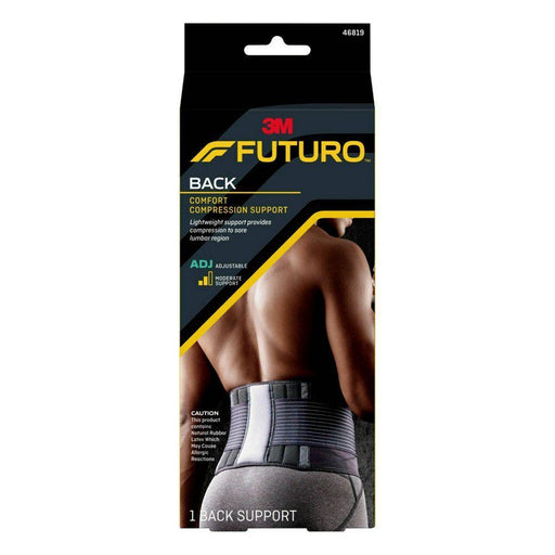 3M 3M FUTURO Comfort Compression Back Support, Adjustable Supports & Braces Black