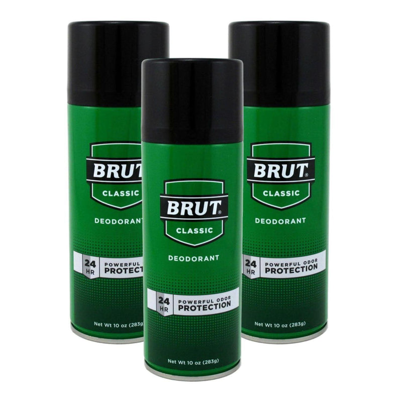 Brut Brut 24 Hour Protection Deodorant Spray Classic Scent, 10 Oz Deodorant Black
