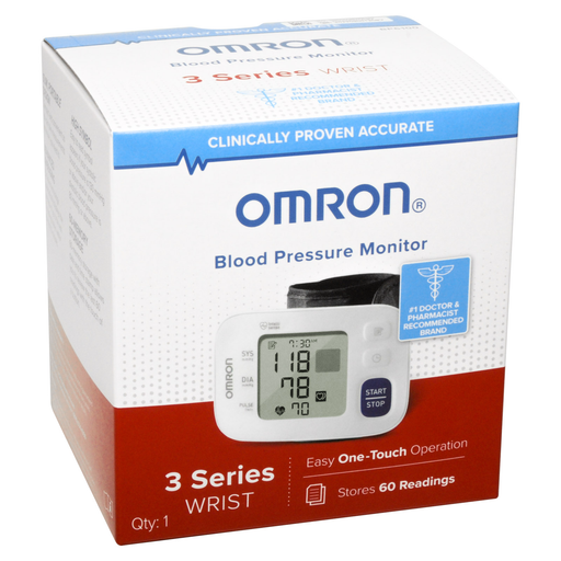 Omron Omron Blood Pressure Monitor 3 Series Wrist BP6100 Blood Pressure Monitors White Smoke