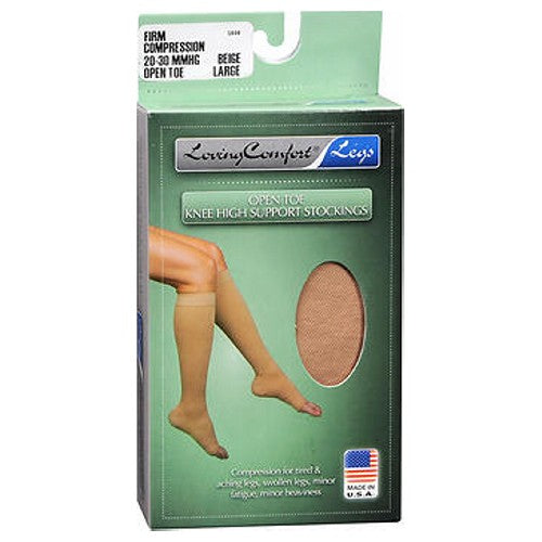 Scott Specialties Scott Specialties Loving Comfort Knee-High Compression Hose - Beige - Large Personal Care Dark Sea Green