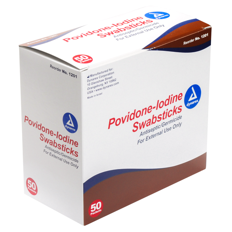 Dynarex Dynarex Povidone Iodine Antiseptic Swabsticks Antiseptics & Cleaning Supplies Lavender
