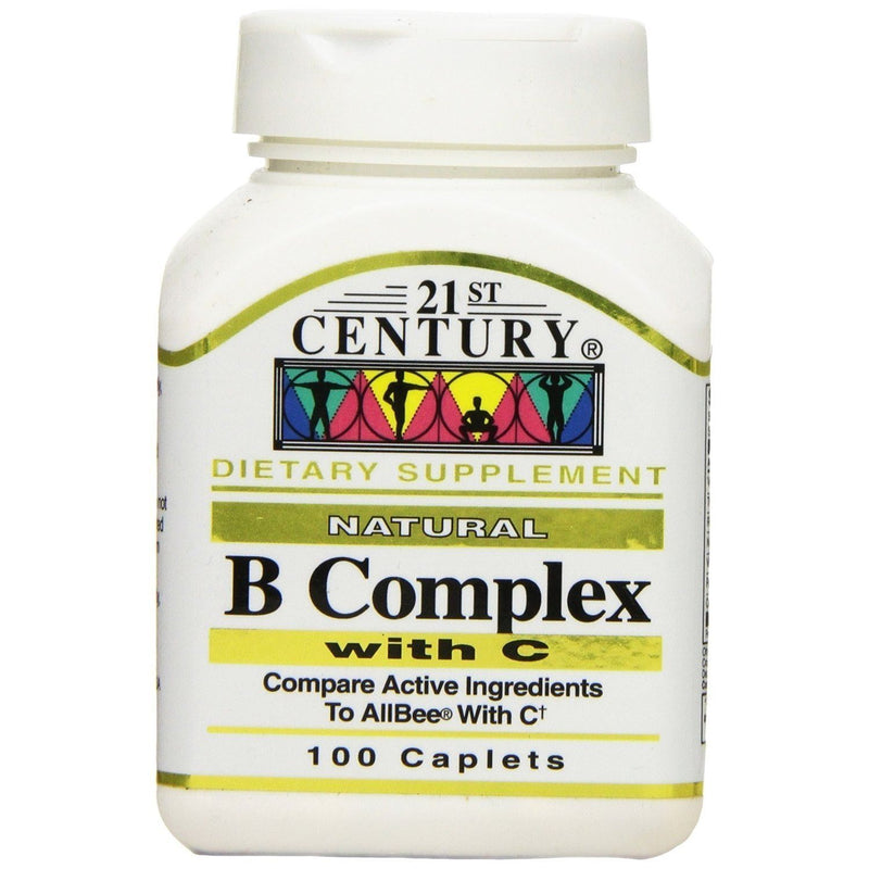21st Century 21st Century B Complex Plus Vitamin C - 100 Tablets Vitamins & Supplements White Smoke
