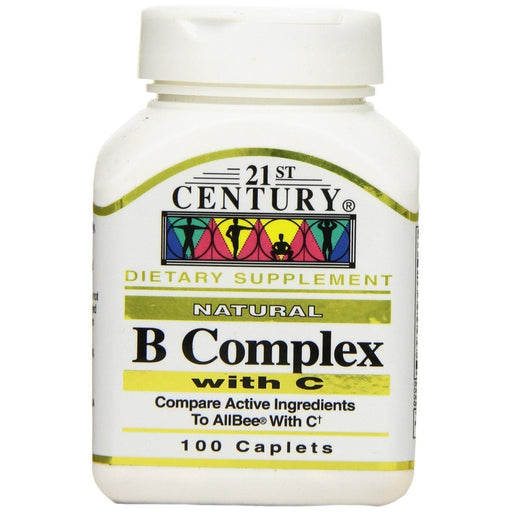 21st Century 21st Century B Complex Plus Vitamin C - 100 Tablets Vitamins & Supplements White Smoke