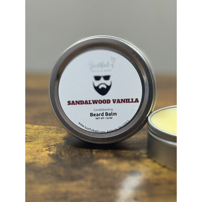 Lustful Bath, LLC LUSTFUL CONDITIONING BEARD BALM Beard Oil Dark Gray BACCARAT,BLACK LEATHER,BLEU,BOURBON TOBACCO,CEDAR MUSK,CREED,ENVY,SANDALWOOD VANILLA,UNSCENTED