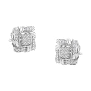 Bids.com .925 Sterling Silver 1/2 Cttw Round-Cut Diamond Stud Earrings (I-J Color, I1-I2 Clarity) Earrings White Smoke White.Sterling Silver / 0.5