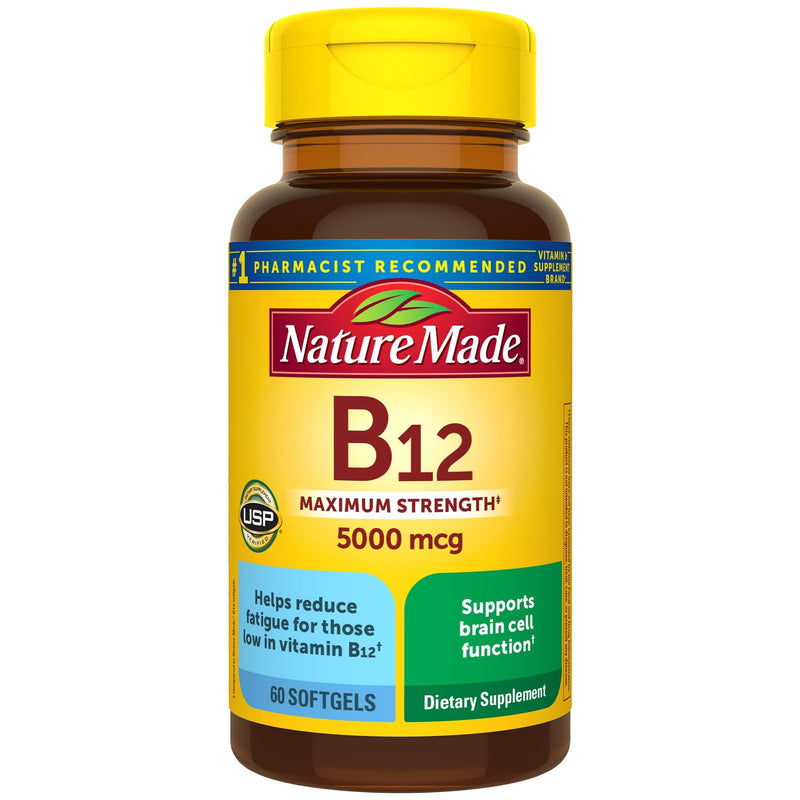 Nature Made Nature Made Maximum Strength Vitamin B12 5000 Mcg Softgels - 60ct Vitamins & Supplements White Smoke
