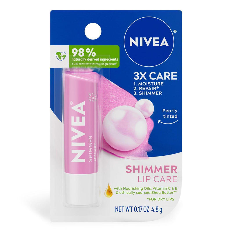 Nivea Nivea Lip Care, Radiant, A Kiss Of Shimmer 0.17 Oz Lip Balms & Treatments Lavender