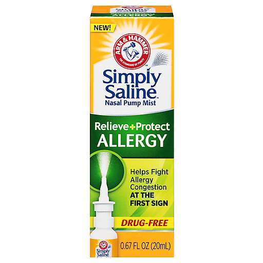 Simply Saline Simply Saline Nasal Pump Mist, Relieve + Protect Allergy 0.67 Oz Personal Care Lavender