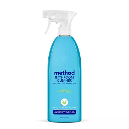 Method Method Cleaning Products Bathroom Cleaner Tub + Tile Eucalyptus Mint Spray Bottle 28 Fl Oz Tub & Tile Cleaners White Smoke