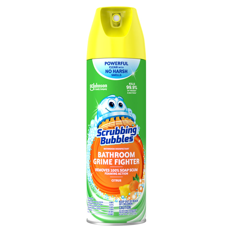 Scrubbing Bubbles Scrubbing Bubbles Bathroom Grime Fighter Disinfectant Cleaner Aerosol Citrus 20 Oz Saxophone Care & Cleaning Light Goldenrod