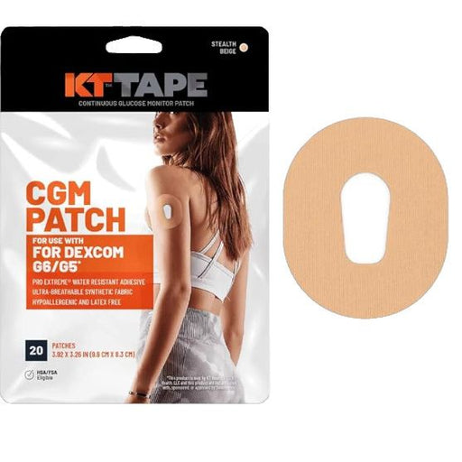 Kt Tape Kt Tape Dexcom G5/G6 Continuous Glucose Monitor Pach 20Ct Denture Adhesives White Smoke