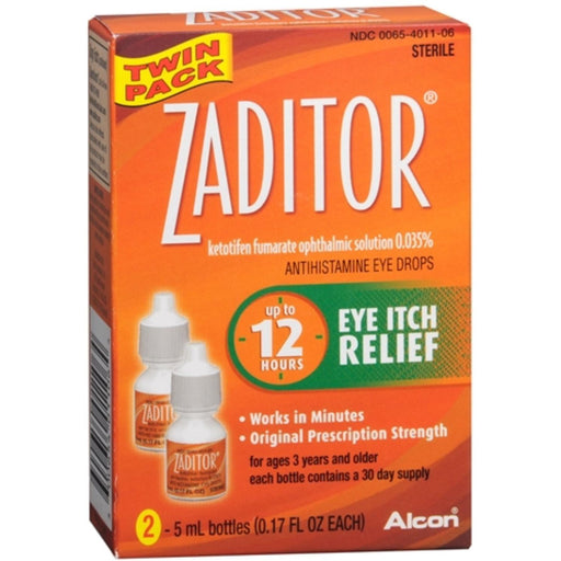 Zaditor Zaditor Antihistamine Eye Itch Relief Drops Twin Pack Personal Care Coral