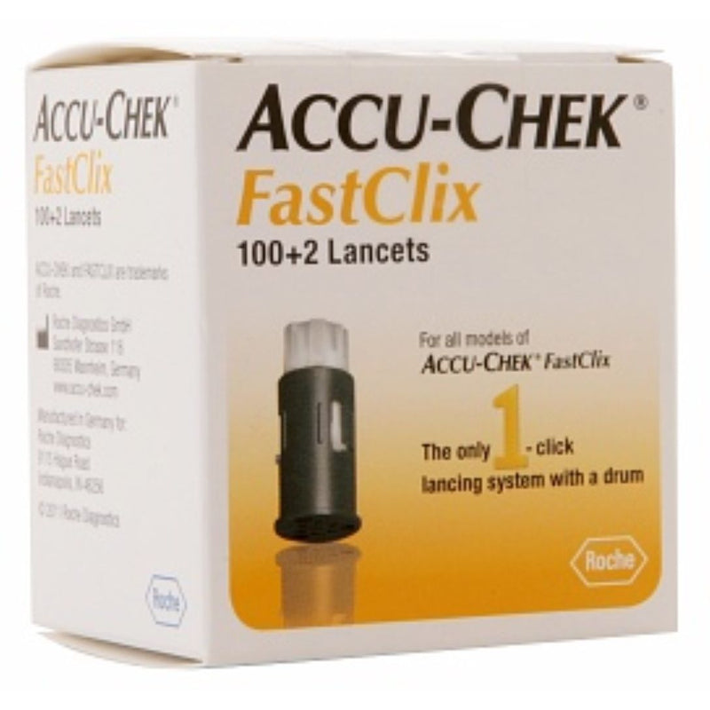 Accu-Chek Accu-Chek Fastclix 100+2 Lancets Health & Beauty Gray