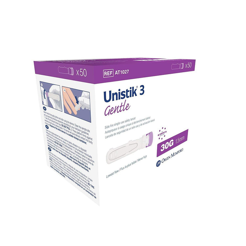 Leader Health Care Leader Health Care Owen Mumford Unistik 3 Gentle Single Use Safety Lancets Safety Lancets White Smoke