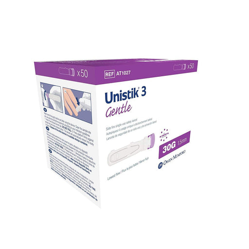 Leader Health Care Leader Health Care Owen Mumford Unistik 3 Gentle Single Use Safety Lancets Safety Lancets White Smoke