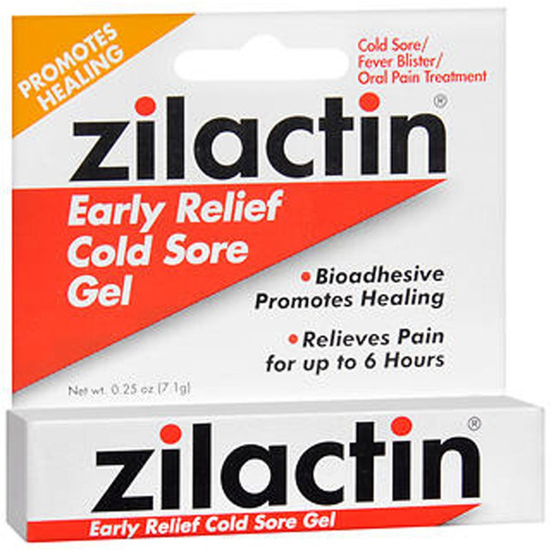 Zilactin Zilactin Early Relief Cold Sore Medicated Gel, 0.25 Oz Personal Care White Smoke
