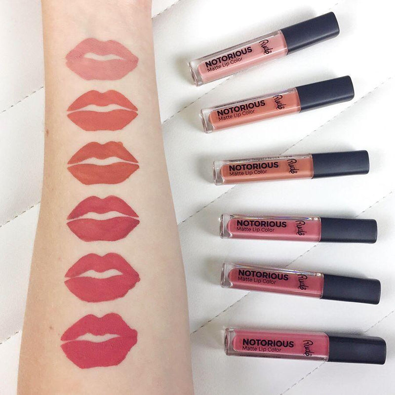 Rude Cosmetics Keep It Sassy 6 Lip Color Set - Nude Lipstick Light Gray Nude