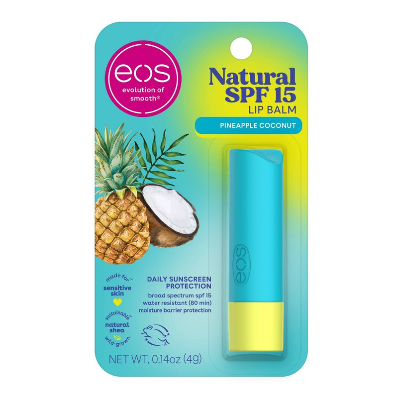 eos Natural  Spf  15 St  4Gm Pnap Ccnut Lip Balms & Treatments Turquoise
