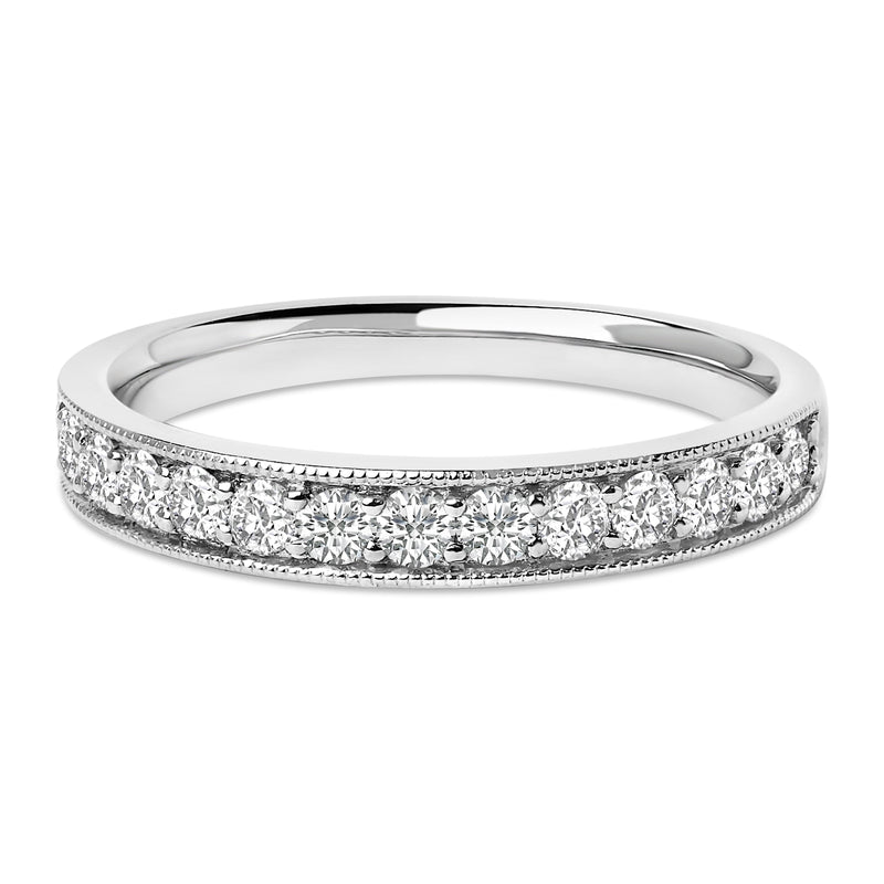 Bids.com 14K Yellow Gold 1/2 Cttw Round Diamond Milgrain Wedding Band Rings White Smoke 6.5 / White.Gold,4 / White.Gold,4.5 / White.Gold,5 / White.Gold,5.5 / White.Gold,6 / White.Gold,7 / White.Gold,7.5 / White.Gold,8 / White.Gold,8.5 / White.Gold,9 / White.Gold