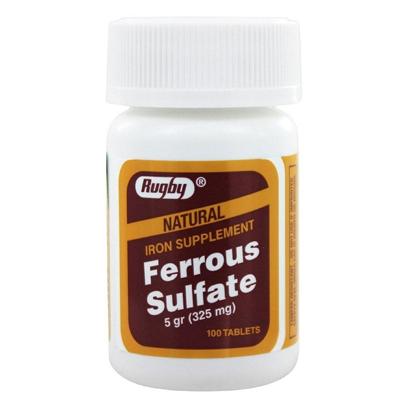 Rugby Rugby Ferrous Sulfate Iron Supplement Tablets 325 Mg Vitamins & Supplements Lavender