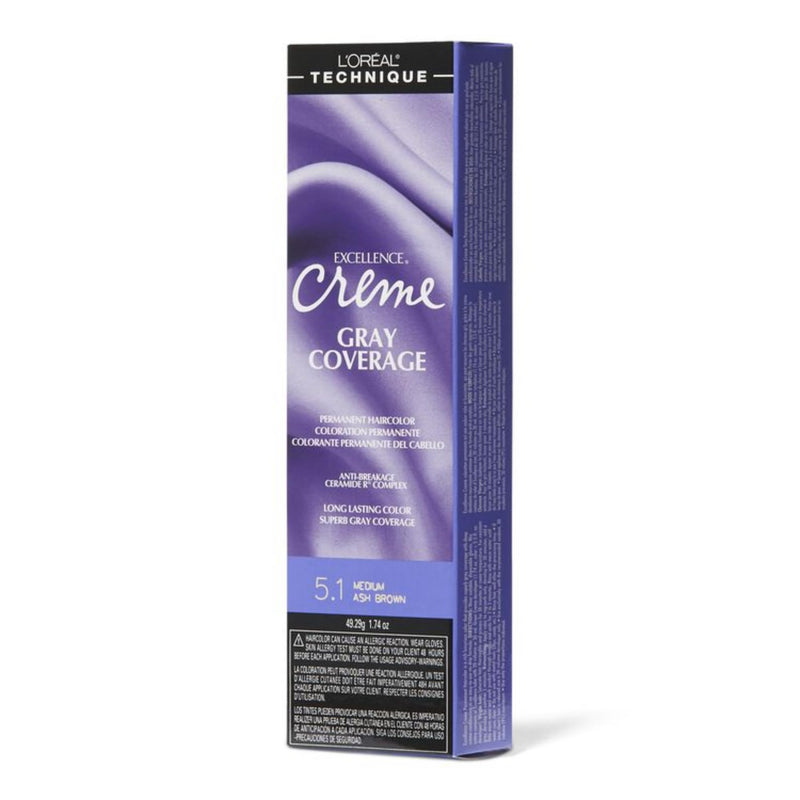 L'Oreal L'Oreal Excellence Creme Hair Color 5.1, Medium Ash Brown, 1.74 Oz Hair Color White Smoke