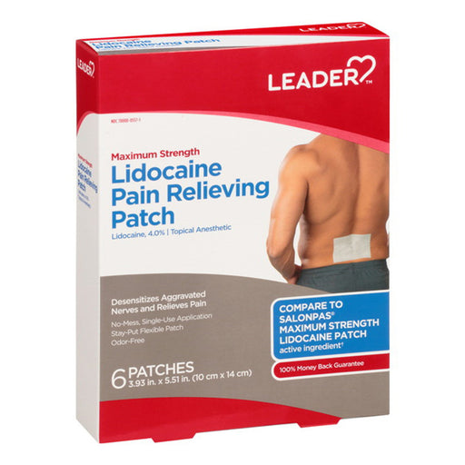 Leader Leader™ Lidocaine Pain Relieving Patch (Maximum Strength) Medicine Cabinets Misty Rose