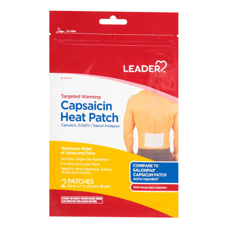 Leader Leader™ Capsaicin Heat Patch (1 ct) Medicine Cabinets Firebrick