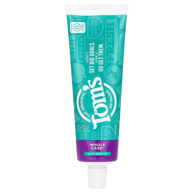 Tom's of Maine Tom's of Maine S Whole Care Natural Toothpaste Wintermint 4 Oz Toothpaste White Smoke