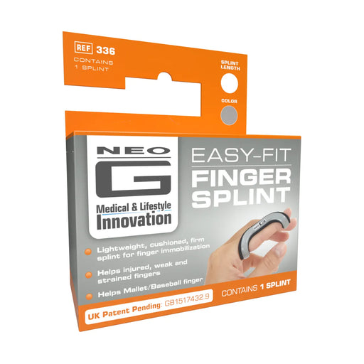 Neo G NEO G Finger Splint Easy-Fit, Adjustable Support, XL Supports & Braces White Smoke