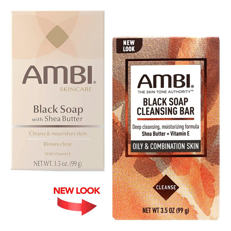 Ambi Ambi Black Soap With Shea Butter Bar, 3.5 Oz Bar Soap White Smoke