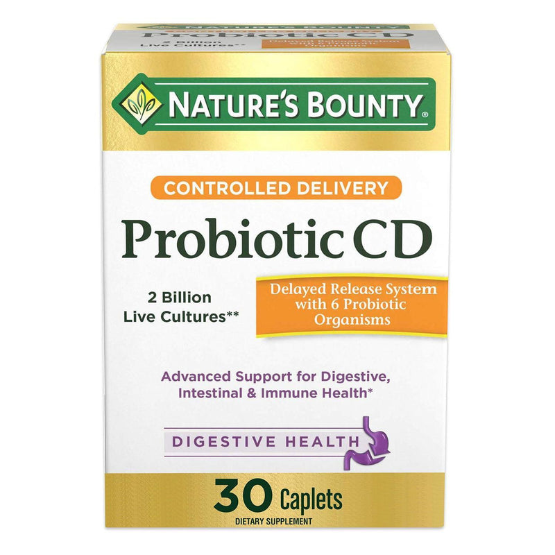 Nature's Bounty Nature's Bounty Probiotic CD Controlled Delivery, Caplets Vitamins & Supplements White Smoke