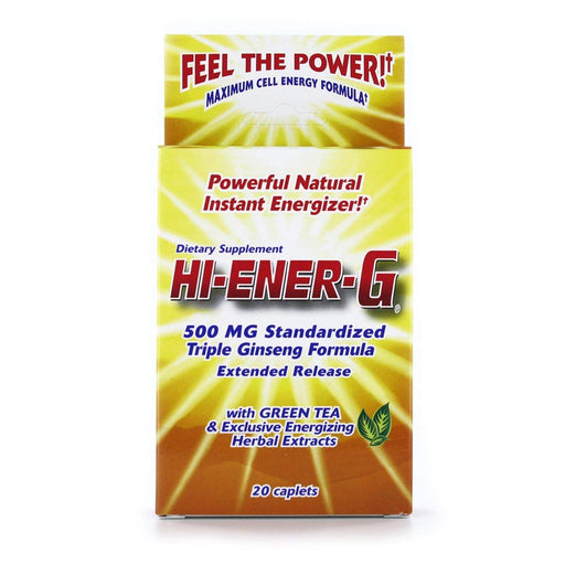 Hi-Ener-G Hi-Ener-G® Triple Ginseng Formula – 500 mg Standardized Energy Support (Caplets) Vitamins & Supplements Seashell