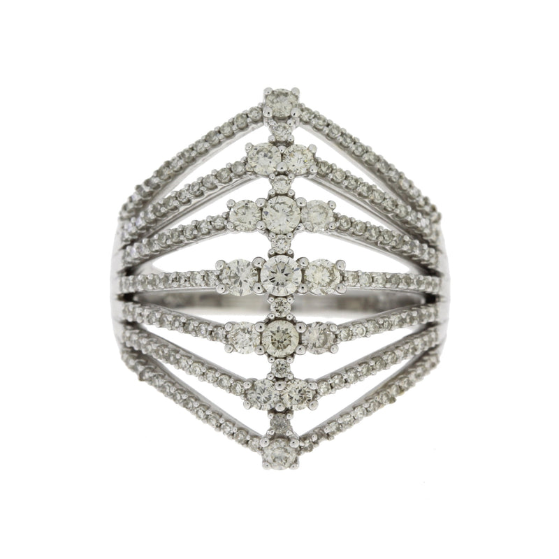 Bids.com 1.00ct Diamond Ring 14KT White Gold Rings White Smoke 7.0