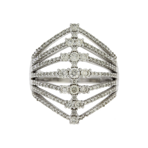 Bids.com 1.00ct Diamond Ring 14KT White Gold Rings White Smoke 7.0
