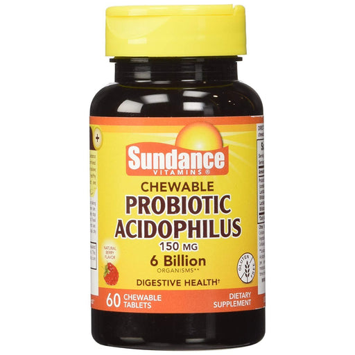 Sundance Vitamins Sundance Vitamins Probiotic Acidophilus - 60 Chewable Tablets Vitamins & Supplements White Smoke