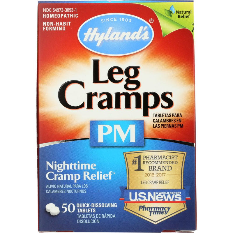 Hyland's Hyland's PM Leg Cramp Relief Quick-Dissolving Tablets 50 Ea Box Health & Beauty Bisque