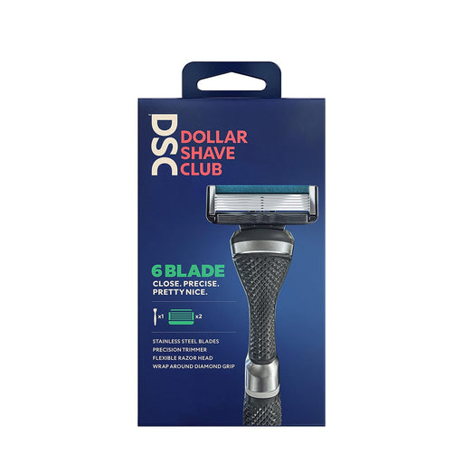 Dollar Shave Club Dollar Shave Club 6-Blade Men's Razor Starter Set - 1 Handle + 2 Cartridges - 3ct Personal Care Dark Slate Gray