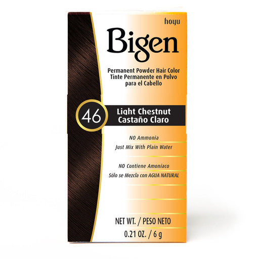 Bigen Bigen Permanent Powder Hair Color 46 Light Chestnut Hair Color White Smoke